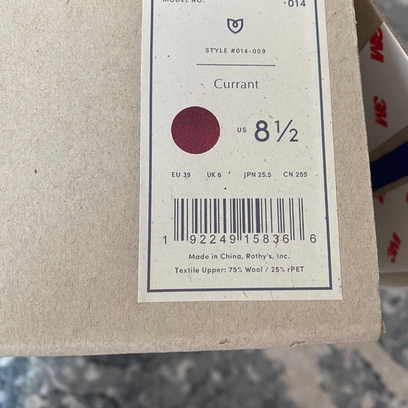 Rothy’s Merino Points “Currant” 8.5 - Picture 7 of 7